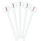 London White Plastic 5.5" Stir Stick - Fan View