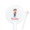 London White Plastic 5.5" Stir Stick - Round - Closeup