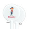 London White Plastic 5.5" Stir Stick - Single Sided - Round - Front & Back