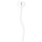 London White Plastic 7" Stir Stick - Oval - Single Stick