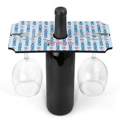 London Wine Bottle & Glass Holder (Personalized)