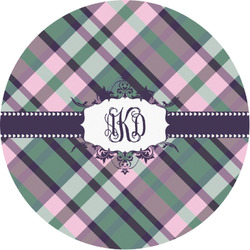 Plaid with Pop Multipurpose Round Labels - 1" (Personalized)