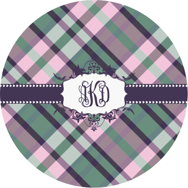 Custom Plaid with Pop Multipurpose Round Labels - 1" (Personalized)