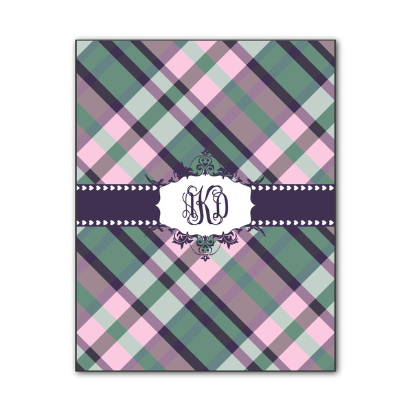 Custom Plaid with Pop Wood Print - 11x14 (Personalized)