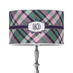 Plaid with Pop 12" Drum Lamp Shade - Poly-film (Personalized)