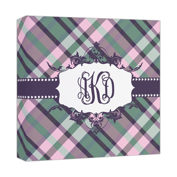 Custom Plaid with Pop Canvas Print - 12x12 (Personalized)