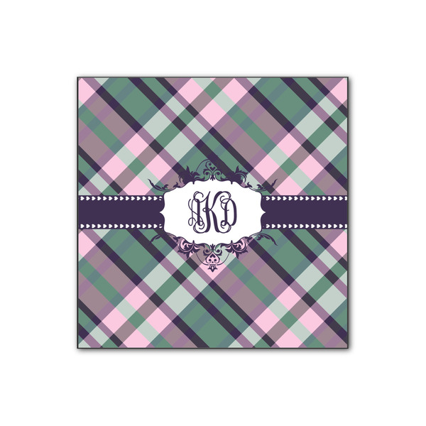 Custom Plaid with Pop Wood Print - 12x12 (Personalized)