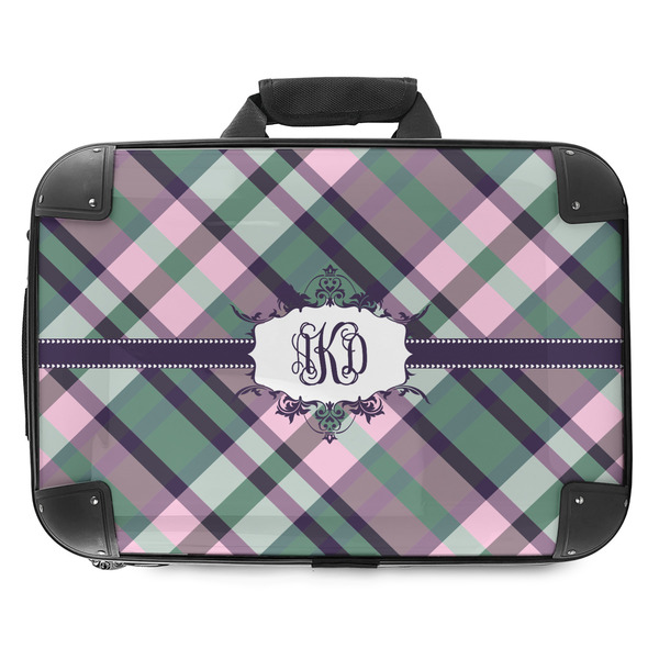 Custom Plaid with Pop Hard Shell Briefcase - 18" (Personalized)