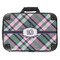 Plaid with Pop 18" Laptop Briefcase - FRONT