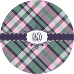 Plaid with Pop Multipurpose Round Labels - 2" (Personalized)