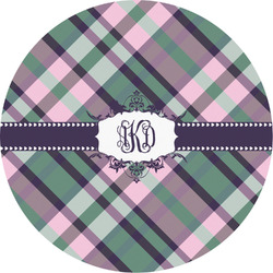 Plaid with Pop Multipurpose Round Labels - 2" (Personalized)