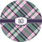 Plaid with Pop 2" Multipurpose Round Labels - Single Sticker