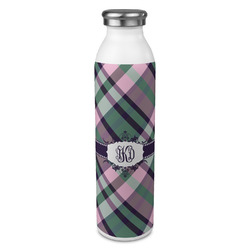Plaid with Pop 20oz Stainless Steel Water Bottle - Full Print (Personalized)