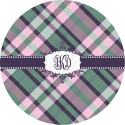 Plaid with Pop Multipurpose Round Labels - 3" (Personalized)