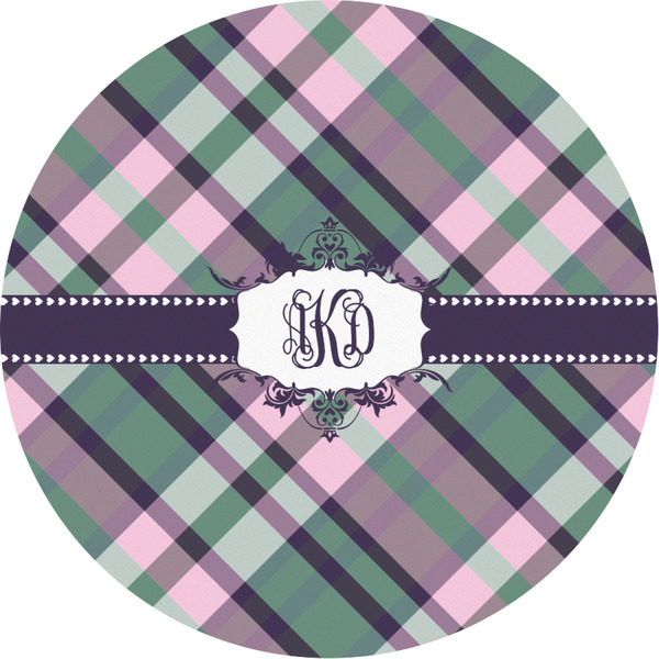 Custom Plaid with Pop Multipurpose Round Labels - 3" (Personalized)