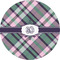 Plaid with Pop 3" Multipurpose Round Labels - Single Sticker