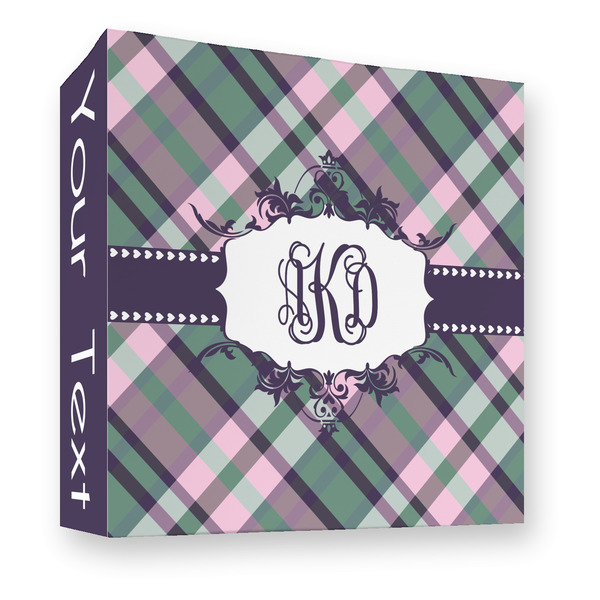 Custom Plaid with Pop 3 Ring Binder - Full Wrap - 3" (Personalized)