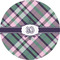 Plaid with Pop 4" Multipurpose Round Labels - Single Sticker