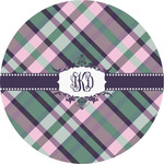 Plaid with Pop Multipurpose Round Labels - 5" (Personalized)