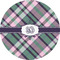 Plaid with Pop 5" Multipurpose Round Label - Single Sticker