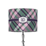 Plaid with Pop 8" Drum Lamp Shade - Fabric (Personalized)