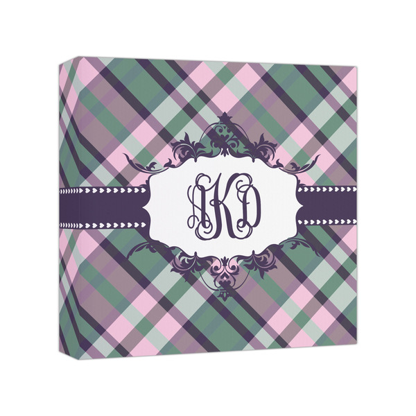 Custom Plaid with Pop Canvas Print - 8x8 (Personalized)