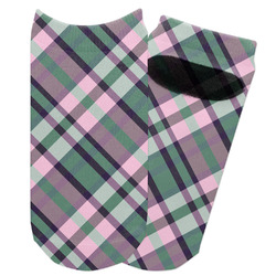 Plaid with Pop Adult Ankle Socks