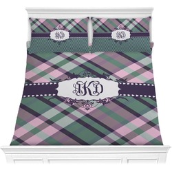 Plaid with Pop Comforter Set - Full / Queen (Personalized)