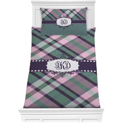 Plaid with Pop Comforter Set - Twin XL (Personalized)