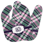 Plaid with Pop Baby Bib w/ Monogram