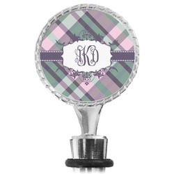 Plaid with Pop Wine Bottle Stopper (Personalized)