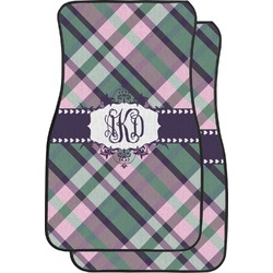 Plaid with Pop Car Floor Mats (Front Seat) (Personalized)