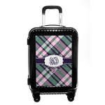 Plaid with Pop Carry On Hard Shell Suitcase (Personalized)