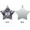 Plaid with Pop Ceramic Flat Ornament - Star Front & Back (APPROVAL)