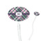 Plaid with Pop Clear Plastic 7" Stir Stick - Oval - Closeup