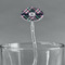 Plaid with Pop Clear Plastic 7" Stir Stick - Oval - Main