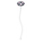 Plaid with Pop Clear Plastic 7" Stir Stick - Oval - Single Stick