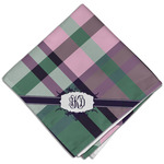 Plaid with Pop Cloth Dinner Napkin - Single w/ Monogram