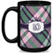 Plaid with Pop Coffee Mug - 15 oz - Black Full