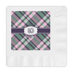 Plaid with Pop Embossed Decorative Napkins (Personalized)