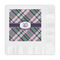 Plaid with Pop Embossed Decorative Napkins (Personalized)