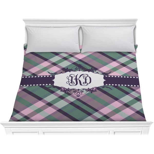 Custom Plaid with Pop Comforter - King (Personalized)