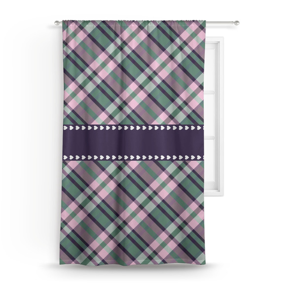 Custom Plaid with Pop Curtain Panel - Custom Size