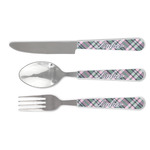 Plaid with Pop Cutlery Set (Personalized)