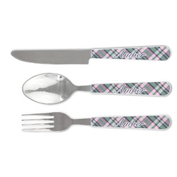 Plaid with Pop Cutlery Set (Personalized)