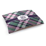 Plaid with Pop Dog Bed - Medium w/ Monogram