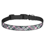 Plaid with Pop Dog Collar - Medium (Personalized)