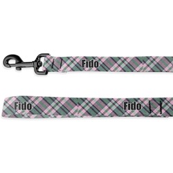 Plaid with Pop Dog Leash - 6 ft (Personalized)