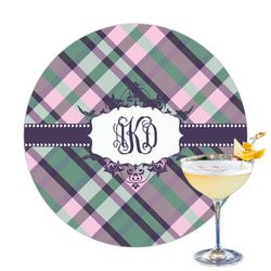 Plaid with Pop Printed Drink Topper - 3.25" (Personalized)