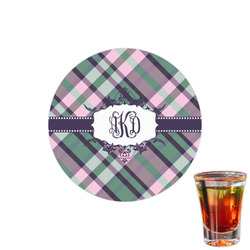 Plaid with Pop Printed Drink Topper - 1.5" (Personalized)